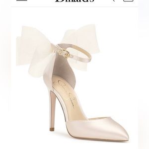 Jessica Simpson Phindies Oversized Tulle Bow Back Dress Pumps